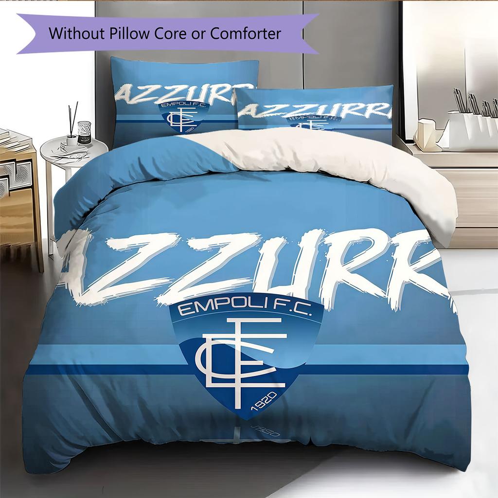 Empoli Logo Bedding Quilt Set Quilt Cover Pillowcase Home Decoration Birthday Gift (1 * Duvet Cover + 2 * Pillowcase, Without Core)