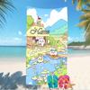 Customizable personalized beach towels Chiikawa themed designs.Suitable for the beach, yoga, sports;ideal as beach accessories