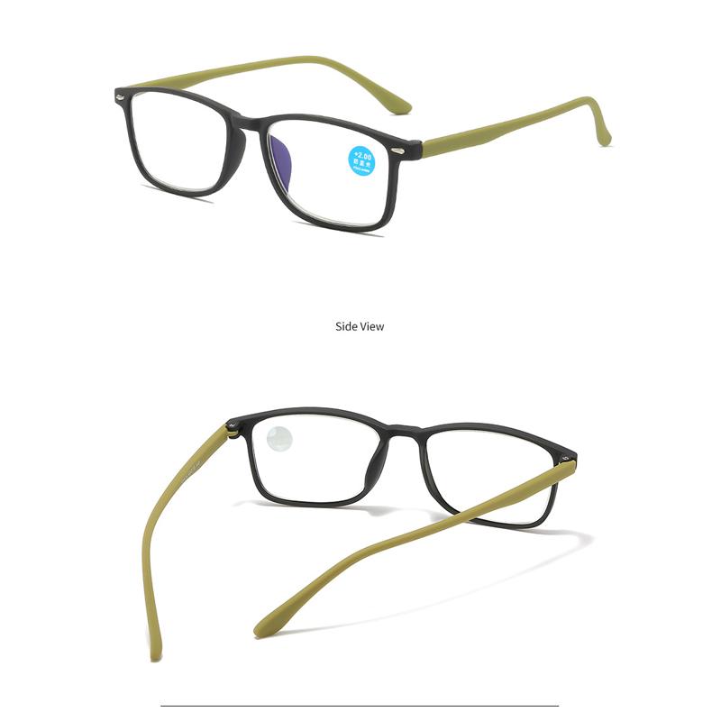 Mavi Işık Önleyici Kare Okuma Gözlükleri Kadın Erkek Plastik Hafif Gözlükler Bilgisayar Hipermetropi Presbiyopi Okuma Gözlükleri+1