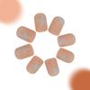 24pcs Matte Pink Fake Nails White Star Light Pink Short Square False Nails for Stage Performance Wear
