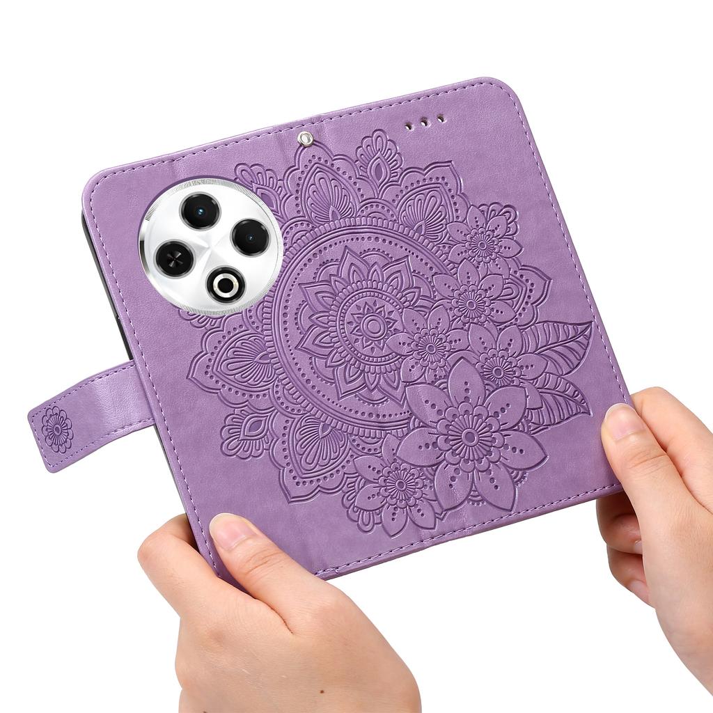 For TECNO Spark 30 4G Case Floral Pattern PU Leather Wallet Stand Phone Cover