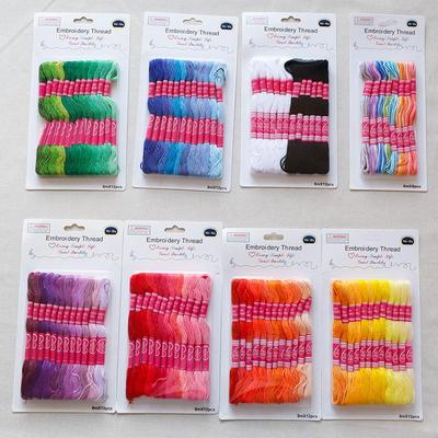 Gradient Embroidery Thread Set: Hand Rope Weaving & DIY Cotton for Cross Stitch | Free Shipping