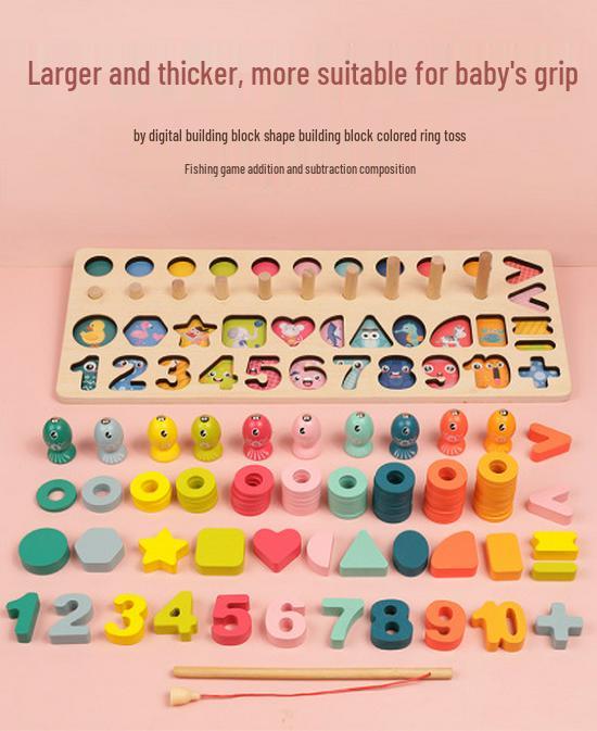 Toddler Number Puzzle Blocks for Early Education and Brain Development Ages 1-3 Boys & Girls