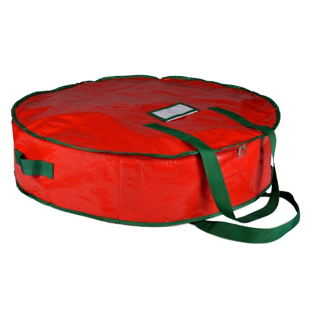 

Oxford Cloth Wreath Storage Bag Red Xmas Wreath Storage Case Fashion Garlands Storage Bag for Home M красный