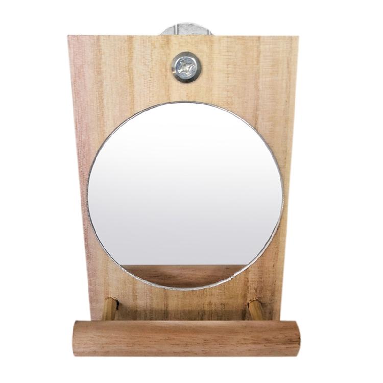 

Bird Mirror with Perch Parakeet Mirror for Cage Conure Cage Toys for Finch 1