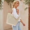 Crochet Shoulder Bag Large Capacity Tote Bag Lightweight Knit Handbag Summer Beach Tote Purse