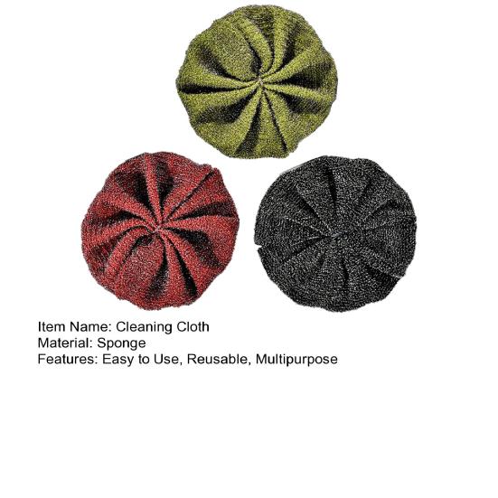 3Pcs Steel Wool Scrubber Pads for Cleaning Dishes Pans Pots Ovens Grills Sinks, Multipurpose Wire Dishwashing Rags, Scrubbers for Kitchen Bathroom