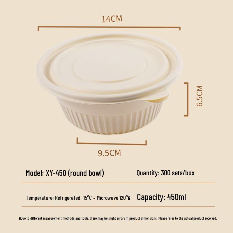 Biologisch abbaubare Take-away-Behälter aus Maisstärke mit Deckeln