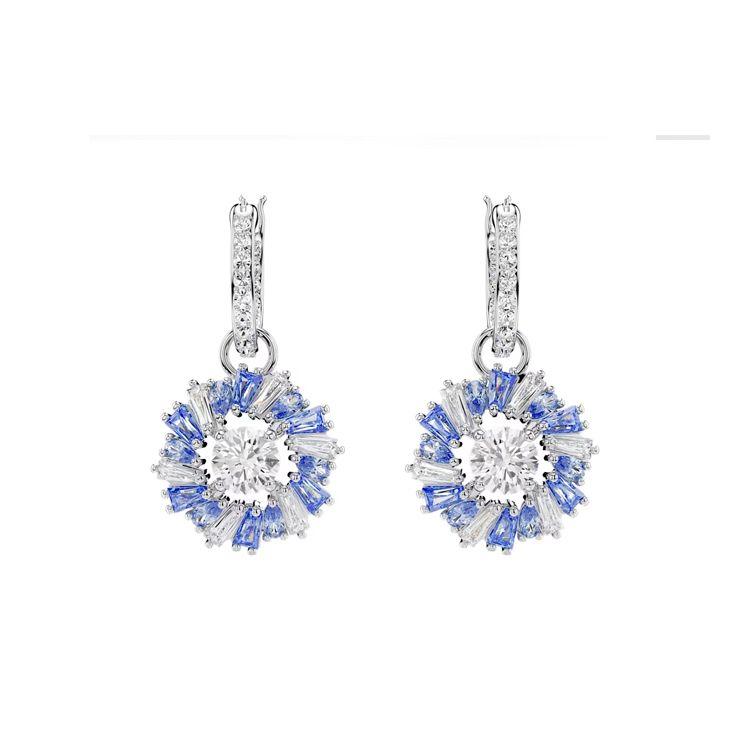

Swarovski Flower Pendant Cubic Zirconia Rhodium Plated Imitation Crystal Earrings Women earrings Blue 5680016 Box (Random Color)