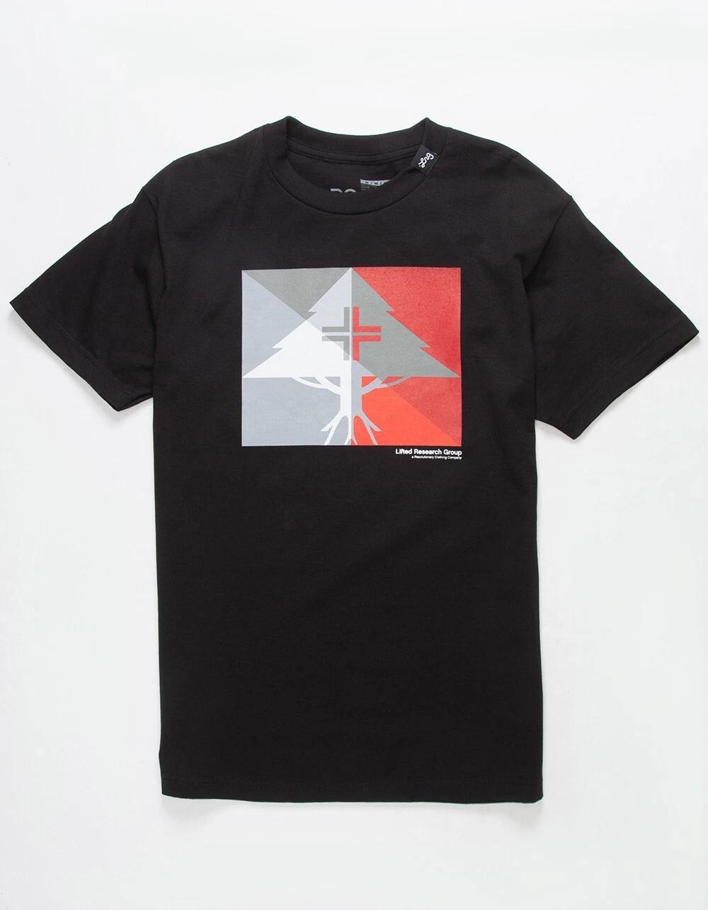 Lifted Research Group Mens LRG Shaded Tree Black Shirt NWT Small L