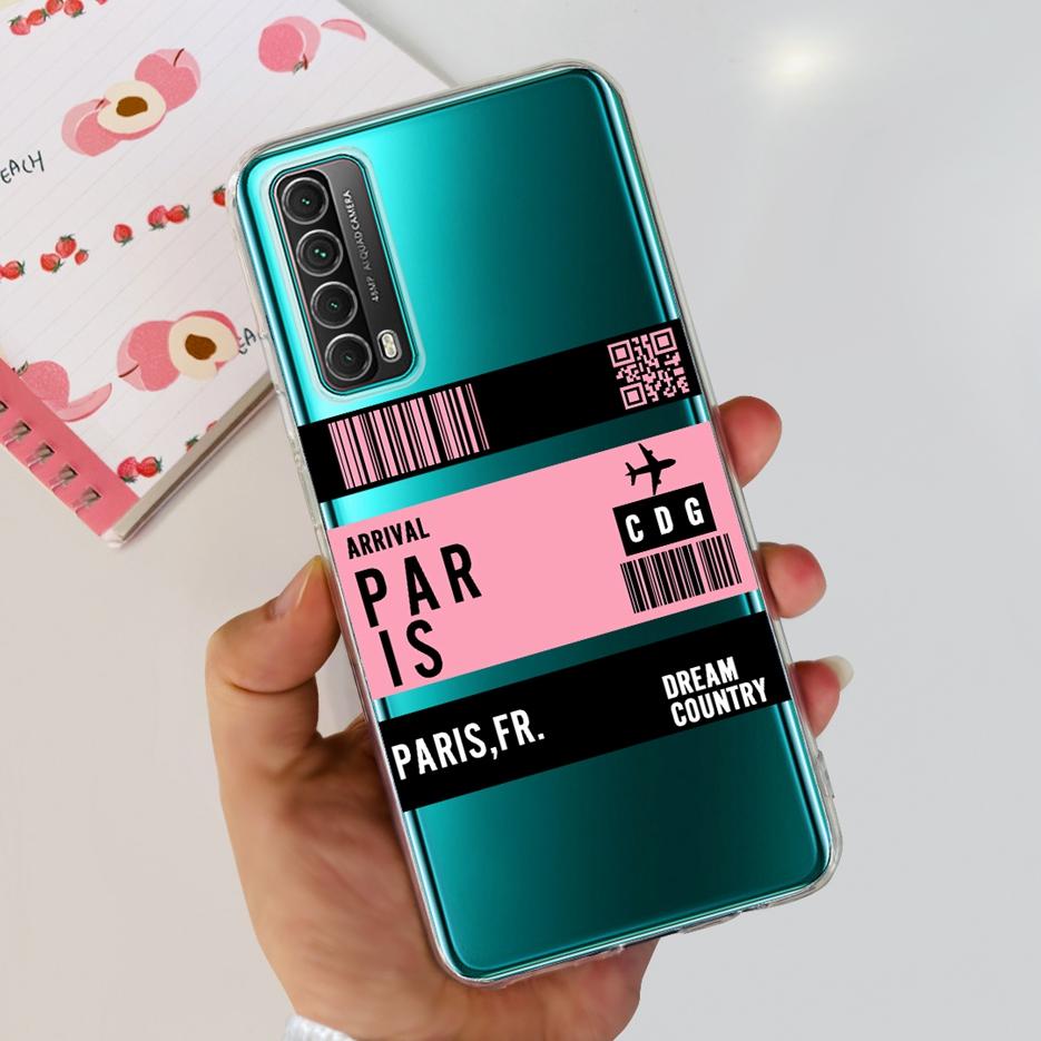 For Huawei P Smart 2021 Case PPA-LX1 PPA-LX2 New Fashion Painted Cover Soft TPU Phone Case For Huawei Y7a Psmart 2021 Coque Capa