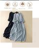 Vestido Feminino de Manga Curta Longo Solto Plus Size Outono [BXINF], Algodão-Linho, Leve, Casual, Caimento, Disponível, Bonito, Valoriza a Figura, Primavera,
