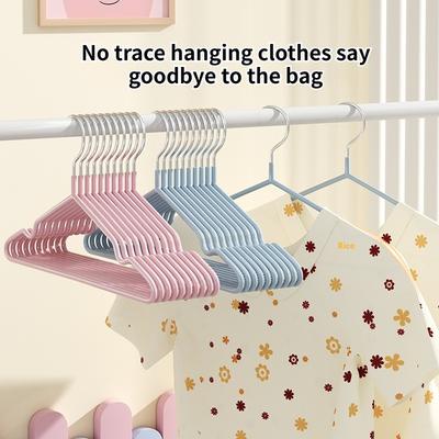 Nano Trace - Free Anti - Slip Kids Hangers, Thickened Vinyl - Coated Baby Clothes Racks, Multi - Color Toddler Garment Hangers
