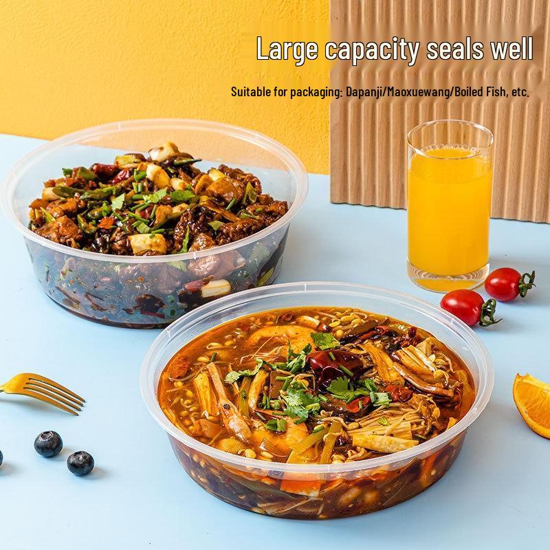 JingJingRS Disposable Round Takeaway Food Containers