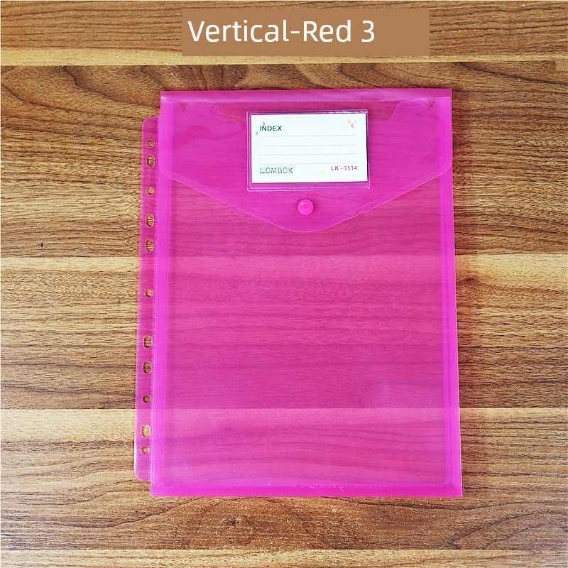 11-Hole Loose-Leaf Bag A4 Folder Protecting Bag Portfolio Contract Information Bag Certificate ID Storage Bag Examination Paper Bag
