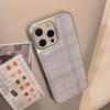 Blue Plaid for 16 for Apple 17promax Phone Case for IPhone 14 Drop Glue 13 Korean 15 Electroplating for Huawei