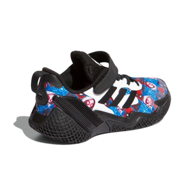 Adidas Marvel X  4Uture Rnr Superhero Spider-Man Collaboration Casual Durable Low-Top Running Shoes Kids Sneakers Black White Blue G55844