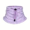 New Adjustable Warm Scarf Windproof Drawstring Fake Collar Solid Color Coldproof Neck Cover Autumn and Winter