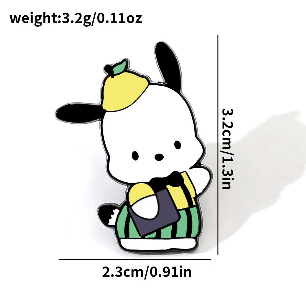 Cute Creative Personality Sanrio Metal Badge Pudding Dog Kulomie Alloy Oil Drop Brooch Accessories