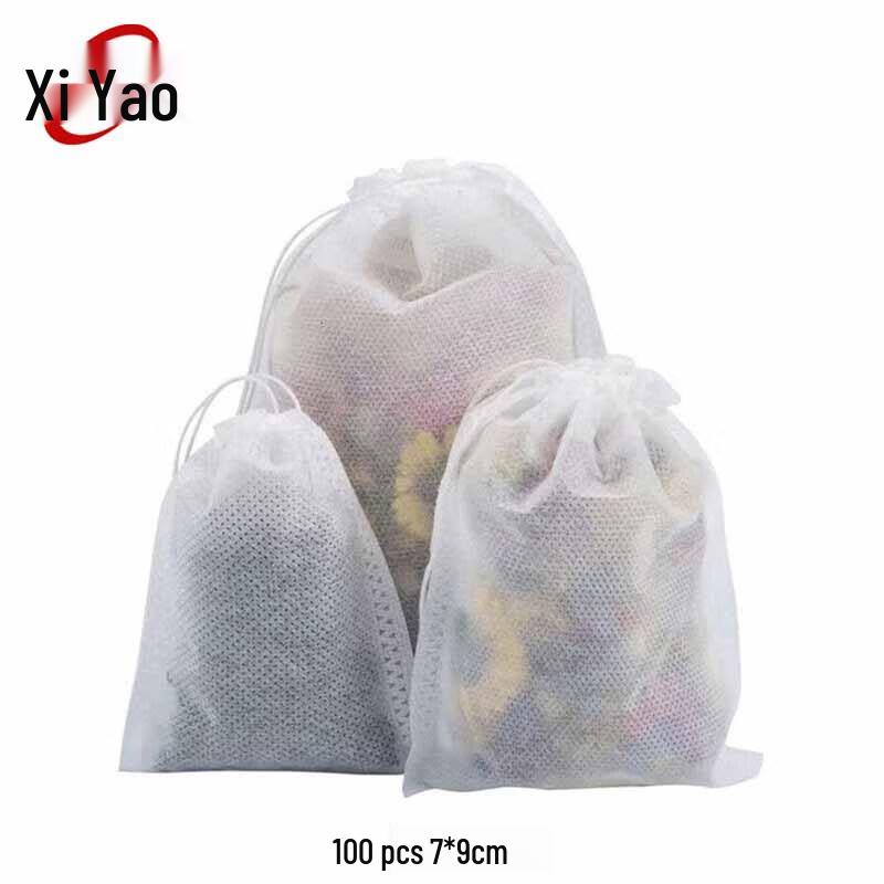 Xiyao Drawstring Filter Bags for Tea & Spices (100-Pack)