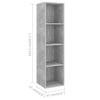 VidaXL Meubles TV muraux 2 pcs Gris béton Aggloméré