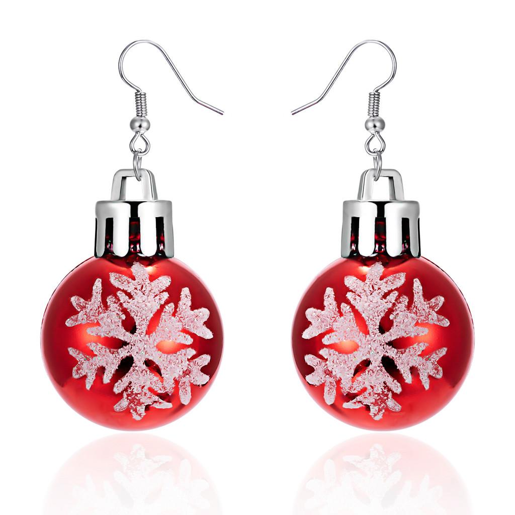 Holiday Festive Resin Earrings Featuring Snowflake And Star Designs For Women