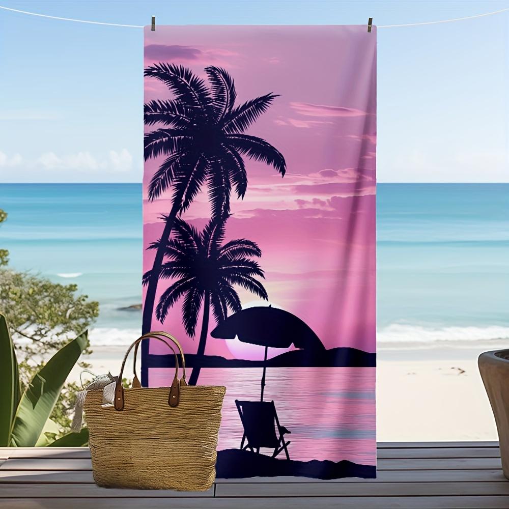 

Hawaii Oversized Sand Proof Microfiber Beach Towel, Quick Dry Super Absorbent for Travel Yoga Camping W40*H60(CM)