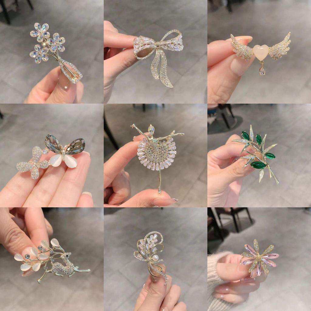 2025 Elegant Deer Brooch with Cat's Eye Rhinestone for Suit or Clothing Accessory