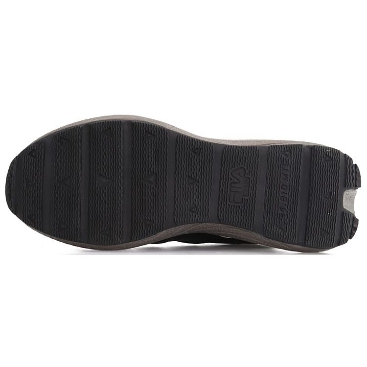 Fila Fusso Icona Fabric Top Layer Cowhide Two Layer Suede Leather Fashion Sports Low Top Casual Shoes Men Sneaker Black Gray F12M213113FBT