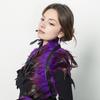 Gothic Style Fake Collar with Layered Feathers Lightweight Durable Fabric Feather Cape Black Shawl Versatile Accessory