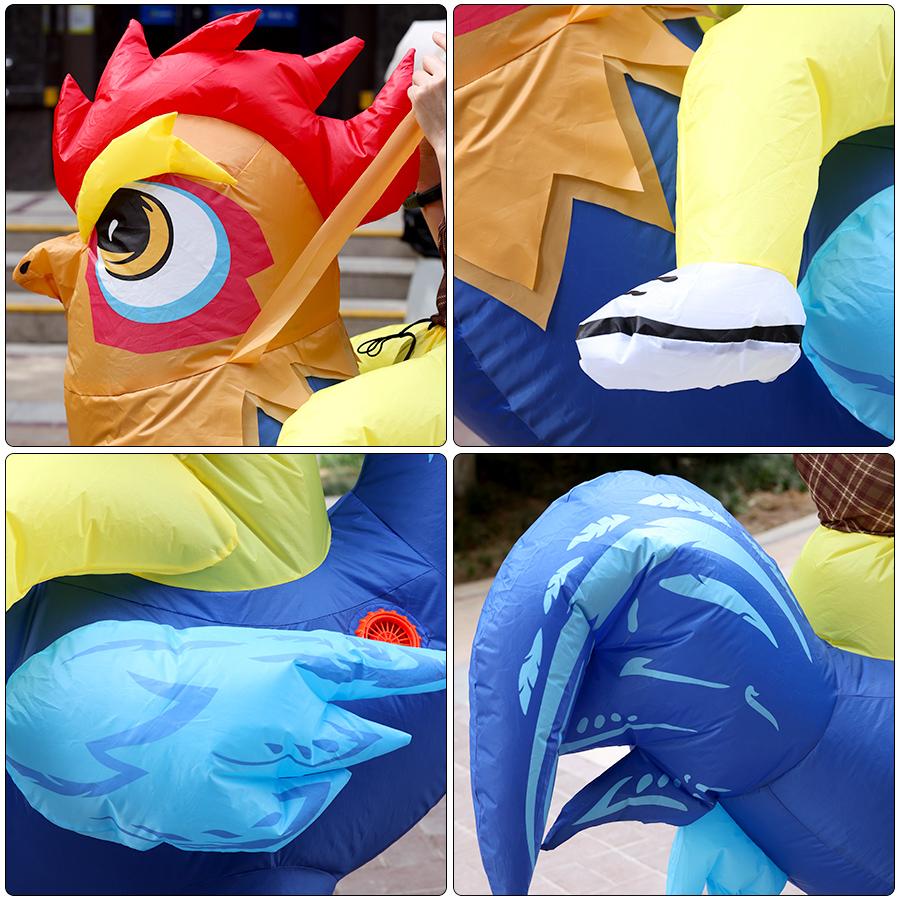 In 2025, the New Best-selling Colorful Rooster Character Costume for Halloween, Funny Stage Performance Costumes, Company Team-b