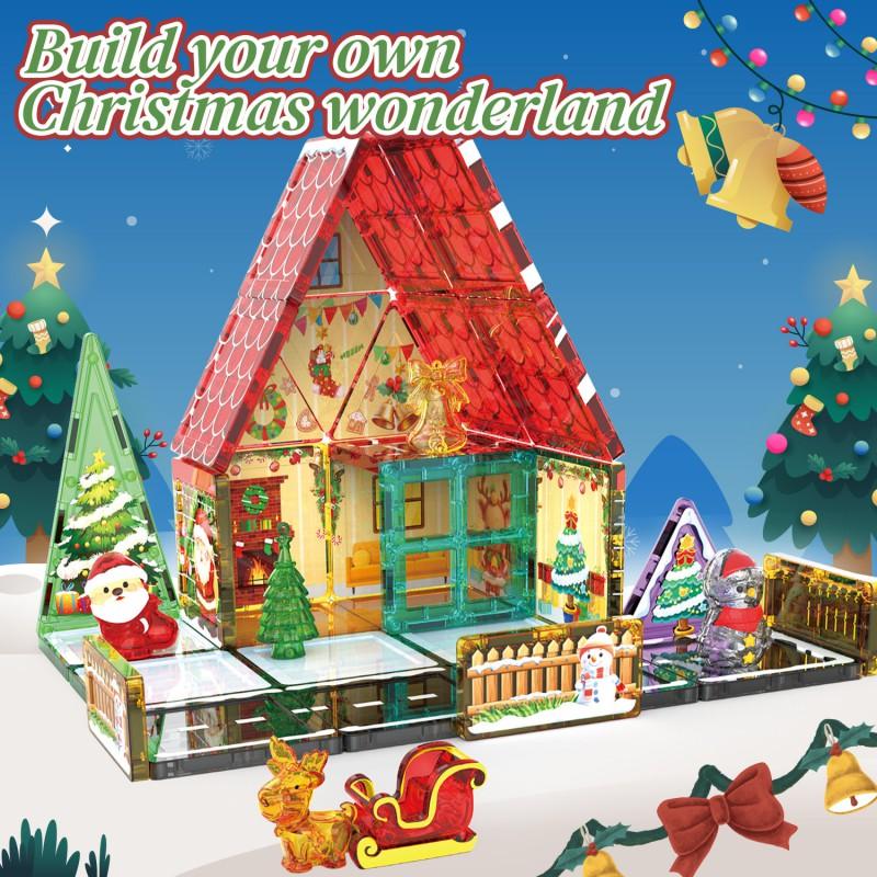 7.5cm Magnetic Building Tiles Christmas Gift Kids DIY 3D Puzzle Educational Toy Ages 4-6