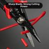 Professional Grade Metal Sheet Shear Anti Slip Handle Wire Cutters Wire Stripping Pliers  Linesman