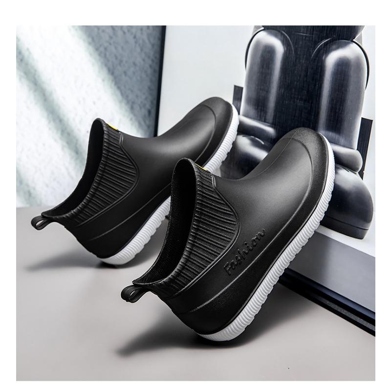 

Мужские короткие резиновые сапоги, водонепроницаемые резиновые сапоги, резиновая обувь, кухонная водонепроницаемая обувь, бахилы 44