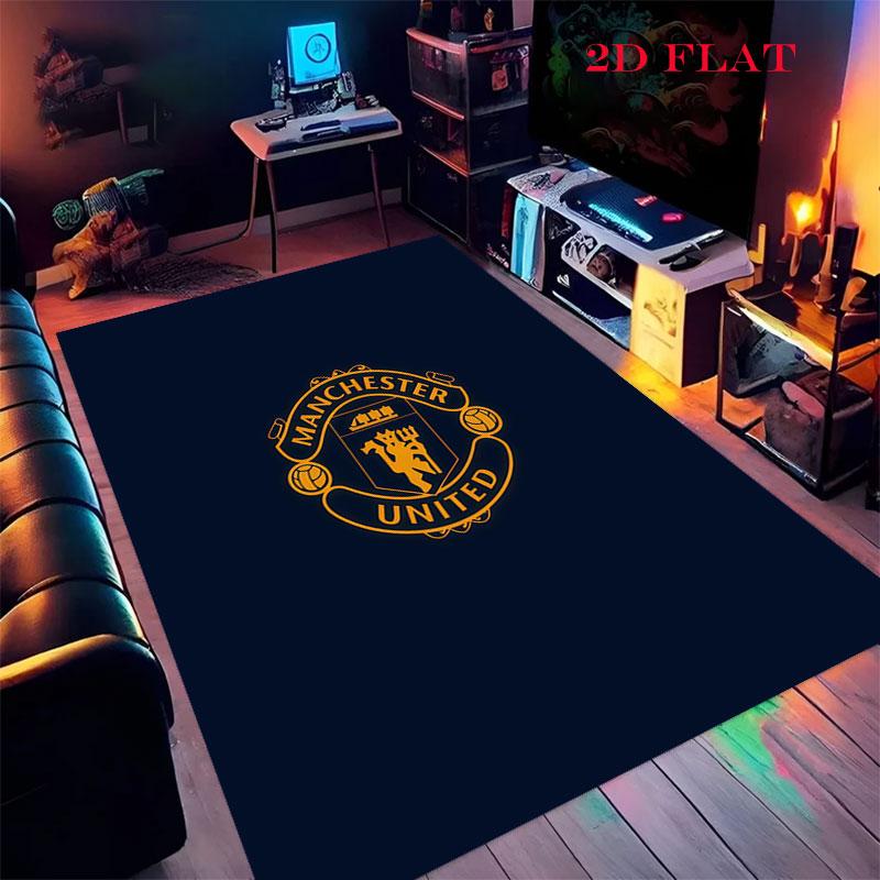 Loyal MUFC Fans Carpet Rug for Living Room Bedroom Home Sofa Decoration,Kids play Nonslip Floor Mat