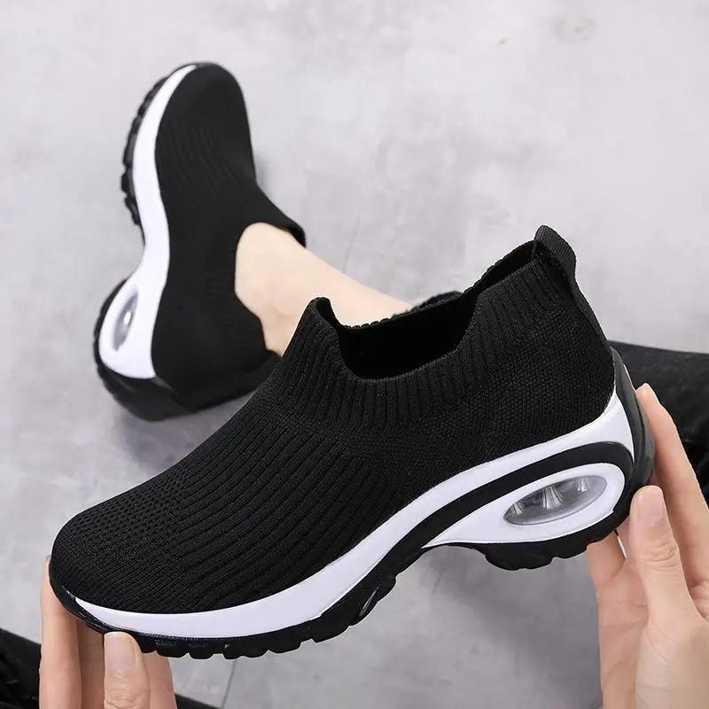 Fashion 2025 Summer New Women Fashion Casual Sport Shoes Wedge Platform Sneakers  Ladies Breathable  Vulcanized Shoes