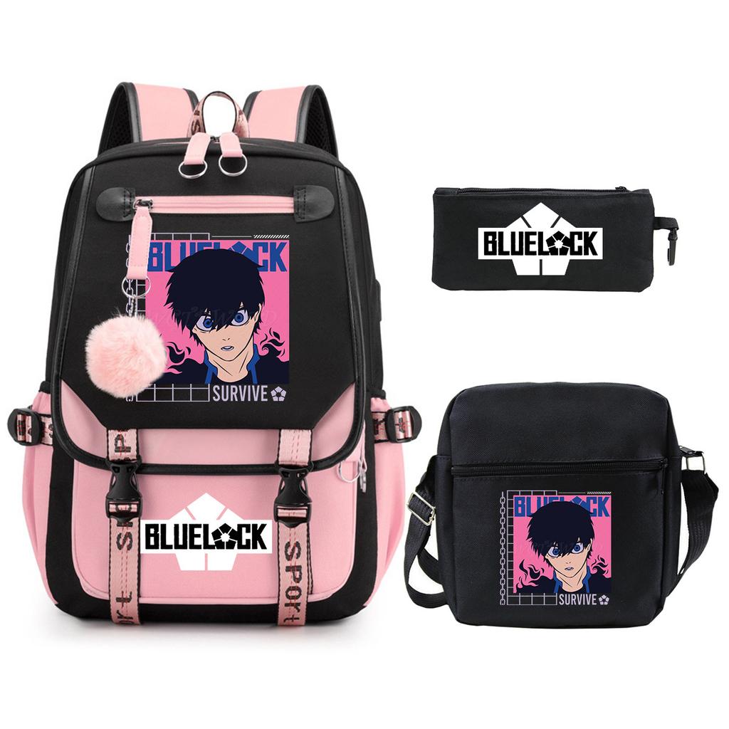Peripheral Printing Children'S Backpack Set Leisure Student Schoolbag Pencil Bag Shoulder Bag