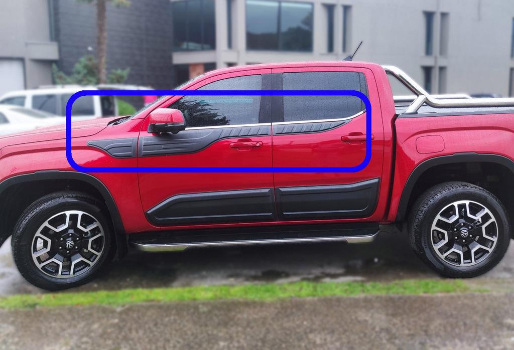 

Верхние молдинги дверей (6 шт, ABS) для Volkswagen Amarok 2022- гг