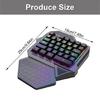 One Handed Professional Gaming Keyboard LED 35 Keys Mini Cord Mechanical Keyboard for PC Gamer Ergonomic Wrist Rest