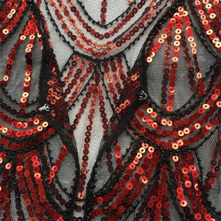 Bead Sequins Detailed Shawl Scarf for Special Occasion Unique Sequined Accessory for Trendy Outfits
