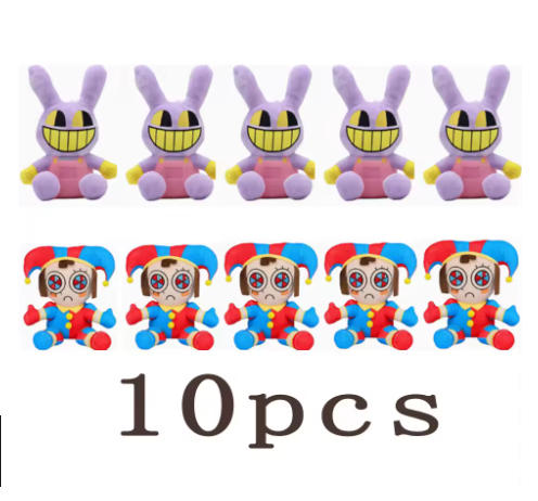 New The Amazing Digital Circus Pomni Jax Plush Toy Anime Cute Theater Rabbit Doll StuffedCartoon Clown Christmas Kids Gifts