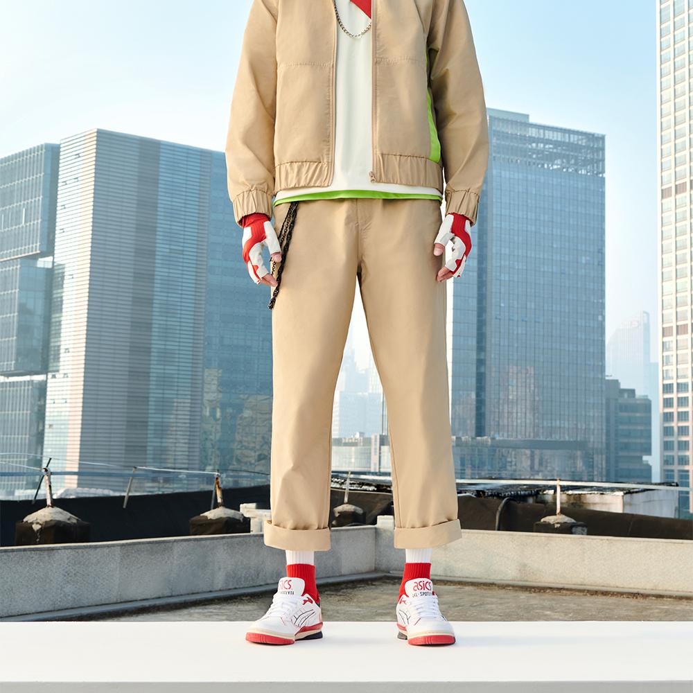 Asics Gel-Spotlyte LOW Anti-Slip And Wear-Resistant Lightweight Low-Top Vintage Basketball Shoes Unisex White Red