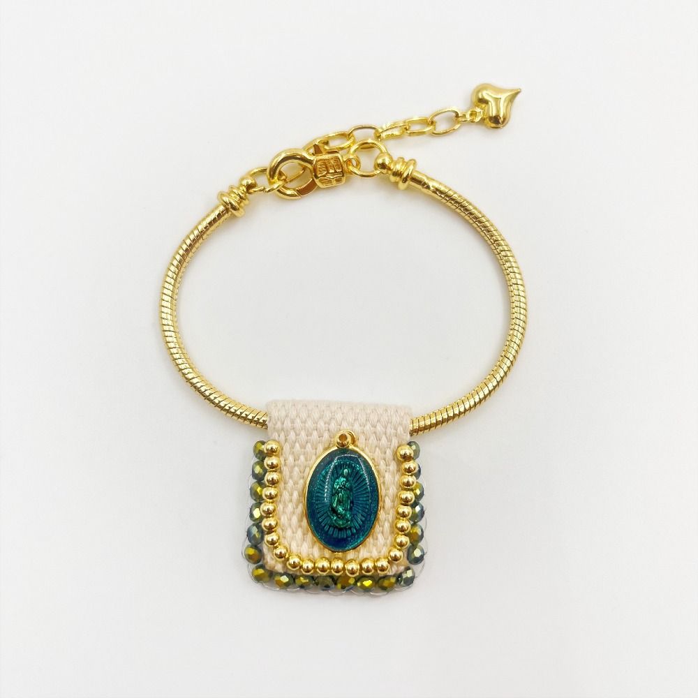 Woven Square Metal Bracelet Exquisite Gold Hand Rope Fashion Fabric Vintage Braclet  Gift