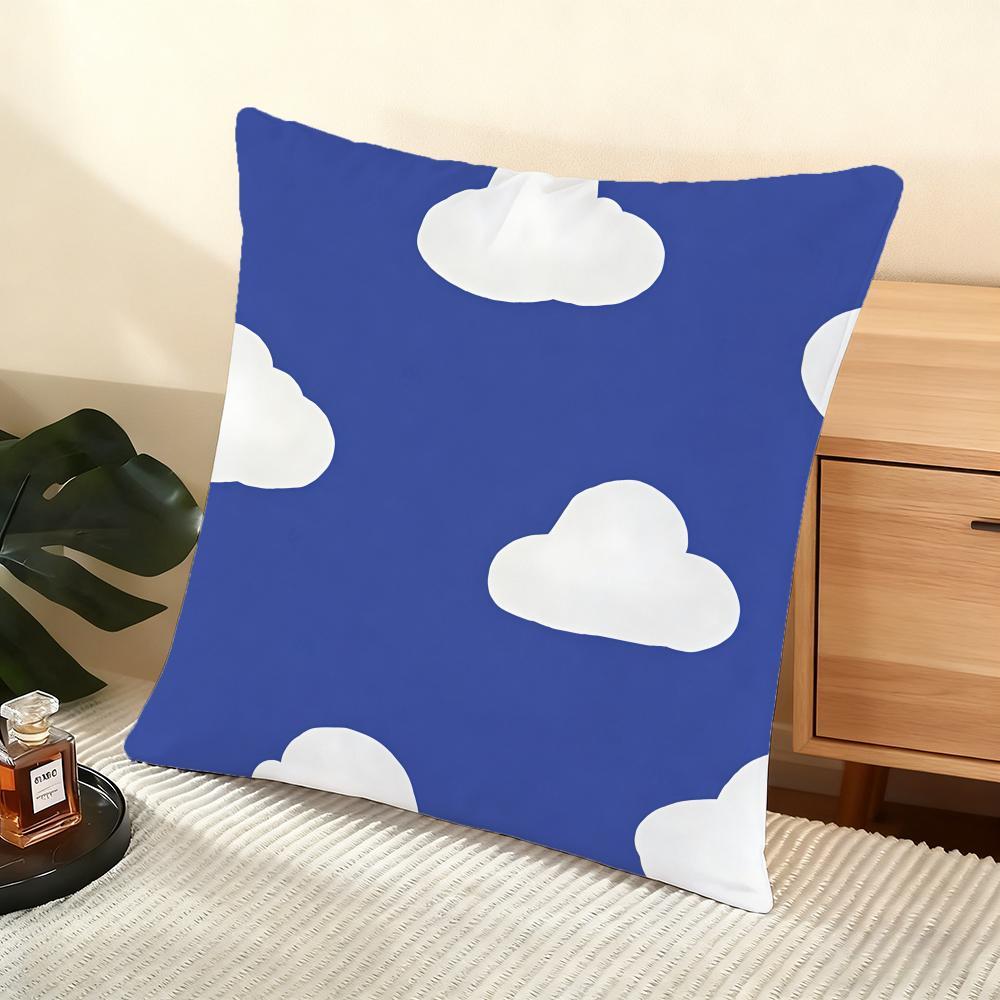 Fashion Clouds Cushion Cover Soft Short Plush Pillow Cover Smooth Cozy Texture Aesthetic Cushion Case Home Decor