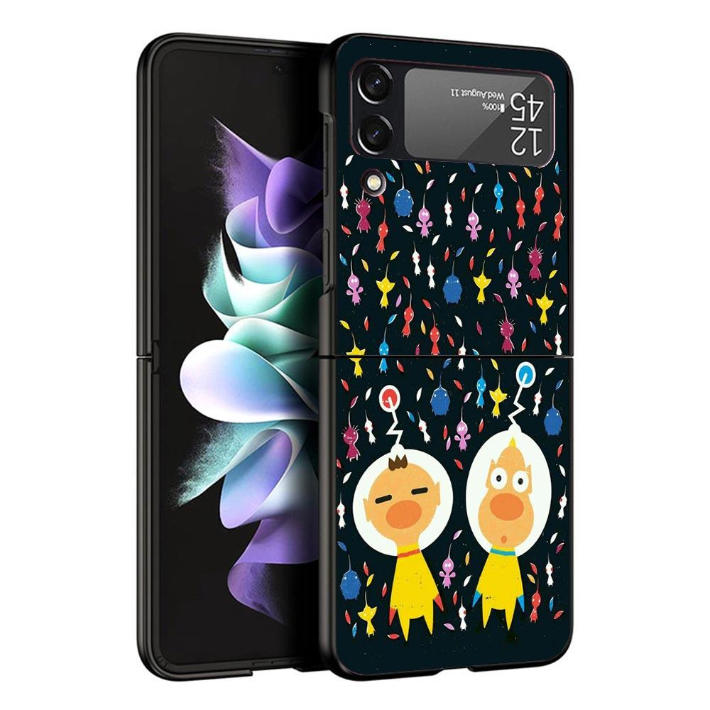 

Game P-PikminS 4 Black Phone Case For Samsung ZFlip7 ZFlip6 ZFlip5 ZFlip4 ZFlip3 5G Hard Protective Galaxy Z Flip 3 4 5 6 7 Samsung Z Flip