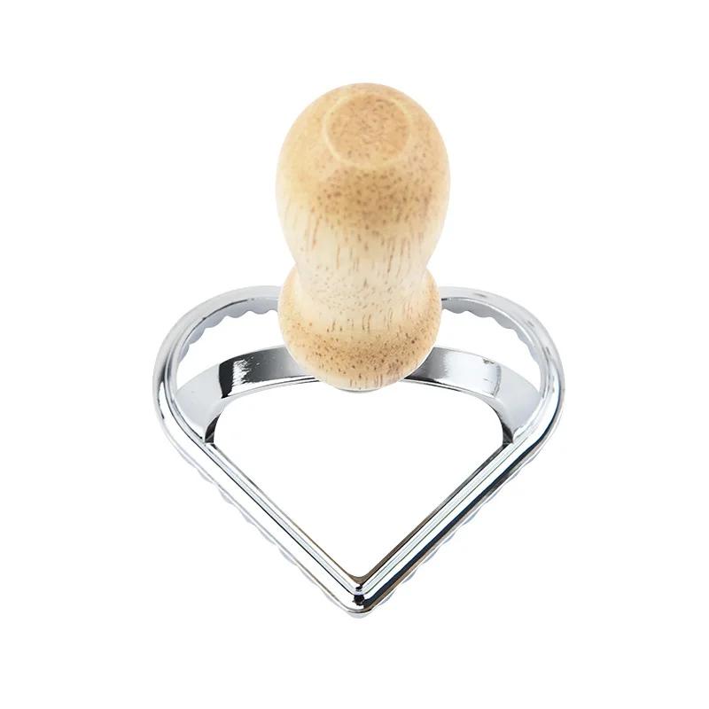 Manual Pasta Molds Home Ravioli Cutter Cookie Press Mold with Wooden Handle Kitchen Baking Tool for Dumplings Lasagna Pierogi