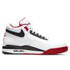 Nike Flight Legacy Odpružení Protiskluzové Odolné proti oděru Středně vysoké Vintage Basketbalové boty Unisex Červená Bílá BQ4212-100(Tým56-)