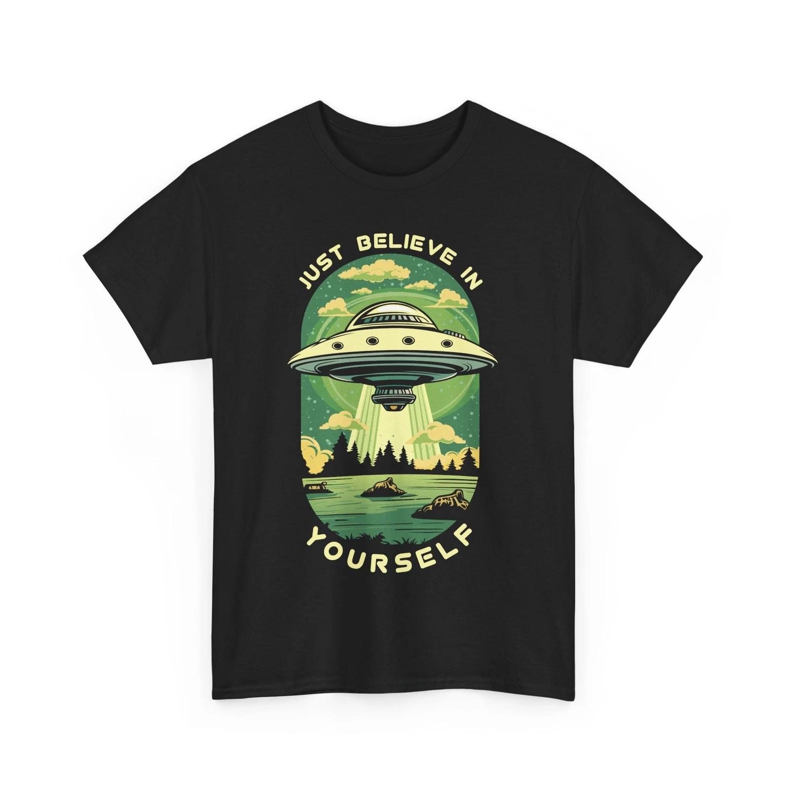 Sci-Fi Universe T-Shirt | Alien UFO Graphic Tee | Space Lover Gift XL