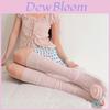 Spring Summer Colorful Fishnet Socks With Lace Trim For Teen Girls Casual Wear