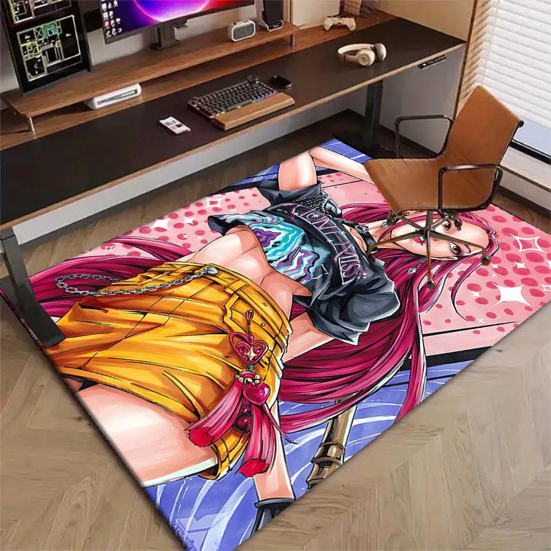 1pc KPop Demon Hunters MIRA2 Design Printed Area Rug Carpet for Bedroom Living Room Home Decor Rugs Mat Non Slip Mat Rug for Bedside